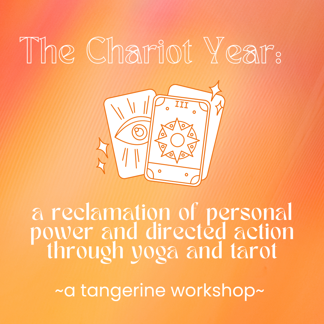 🍊last chance to join our tarot workshop - the chariot year!